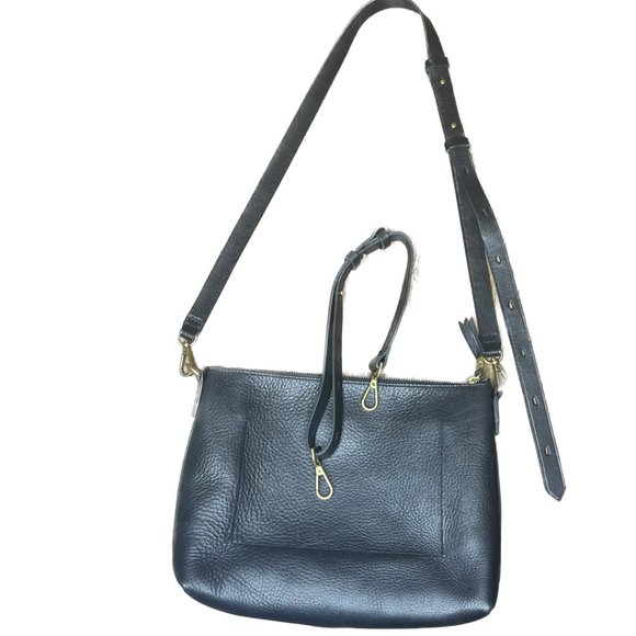 Black Leather Madewell 'The Transport Shoulder Crossbody' Bag - Picture 2 of 2